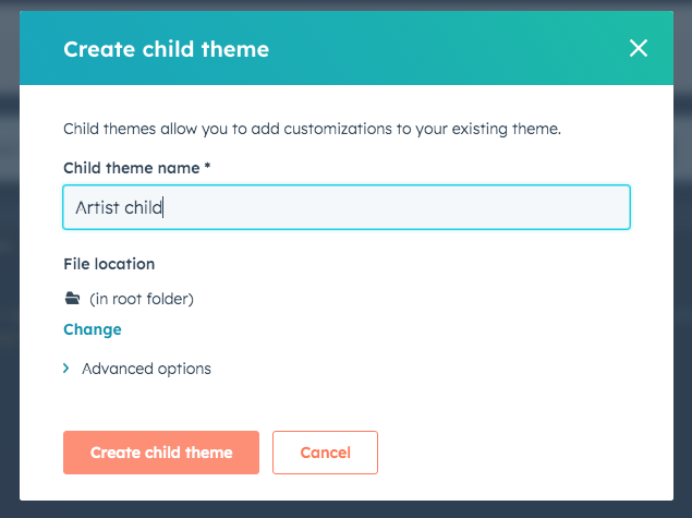 Screenshot: Podcastio theme, How to create a child theme