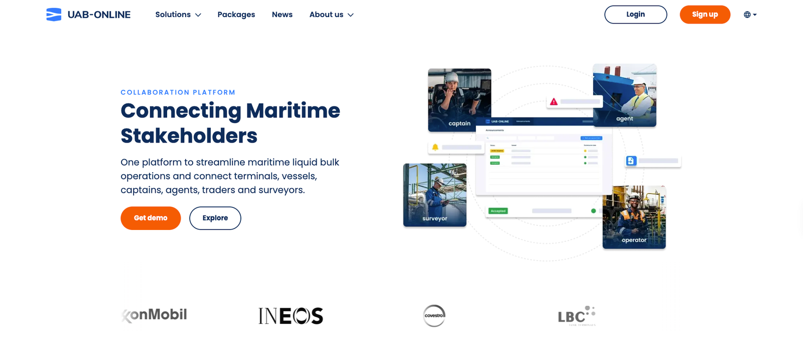 The UAB-Online homepage at desktop width